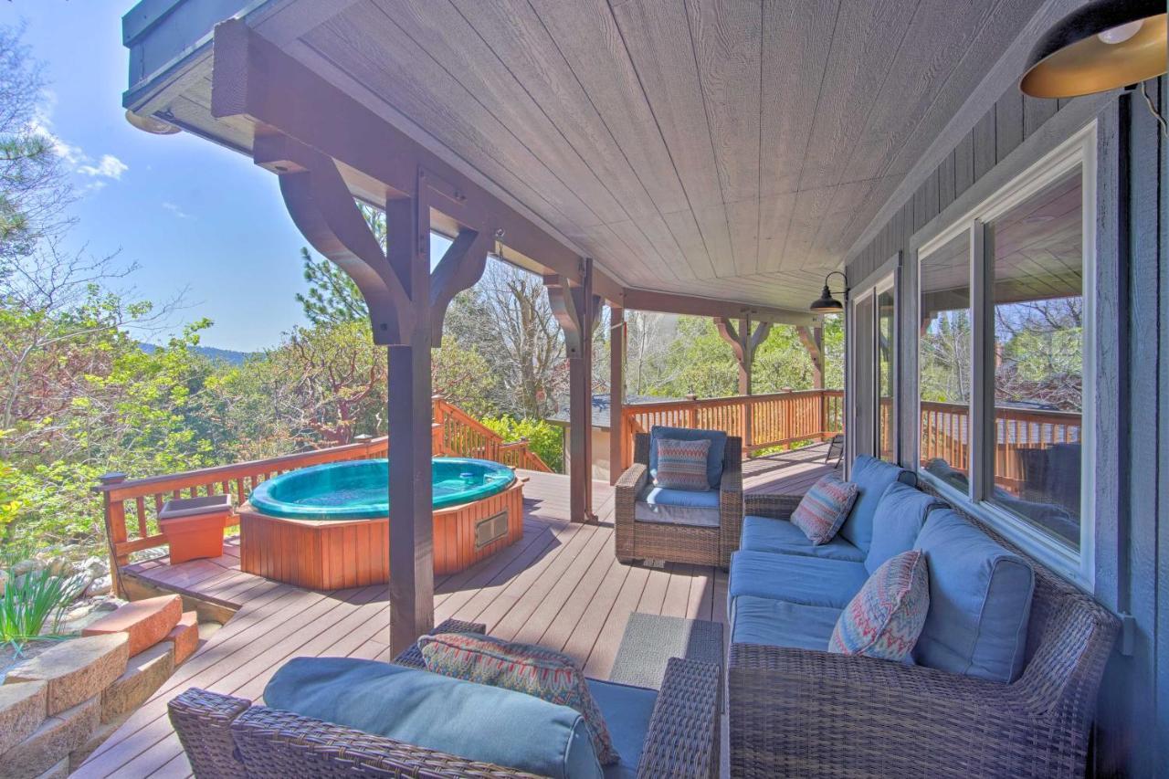 Stunning Lake Arrowhead Home Decks And Hot Tub Exteriör bild