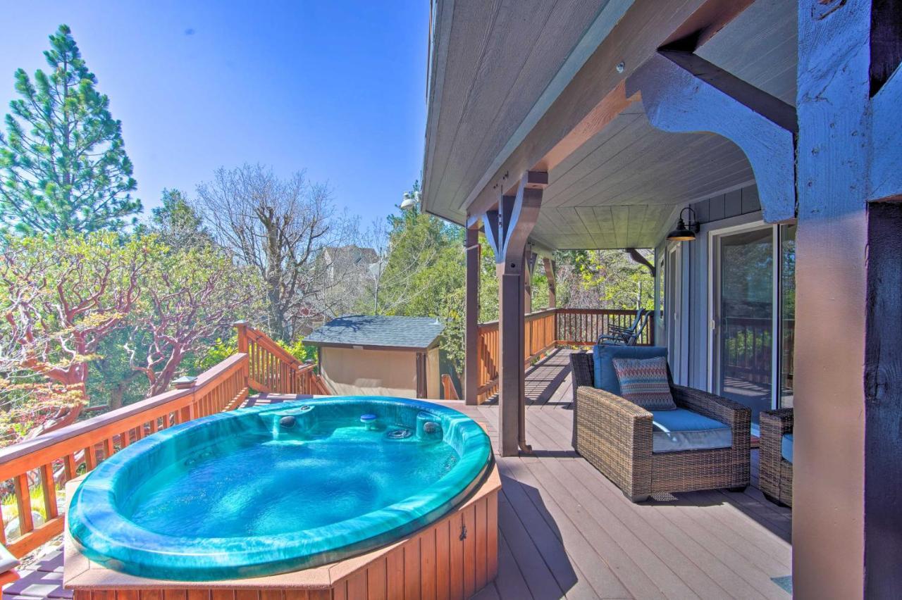 Stunning Lake Arrowhead Home Decks And Hot Tub Exteriör bild